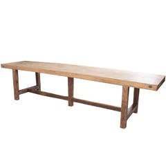 French One Board Farm Table from Normandy