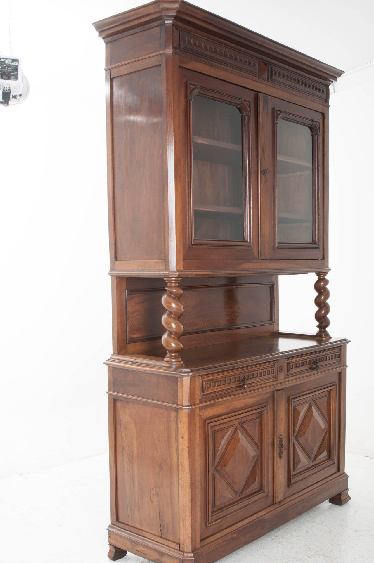 French Walnut Buffet A Deux Corps 1