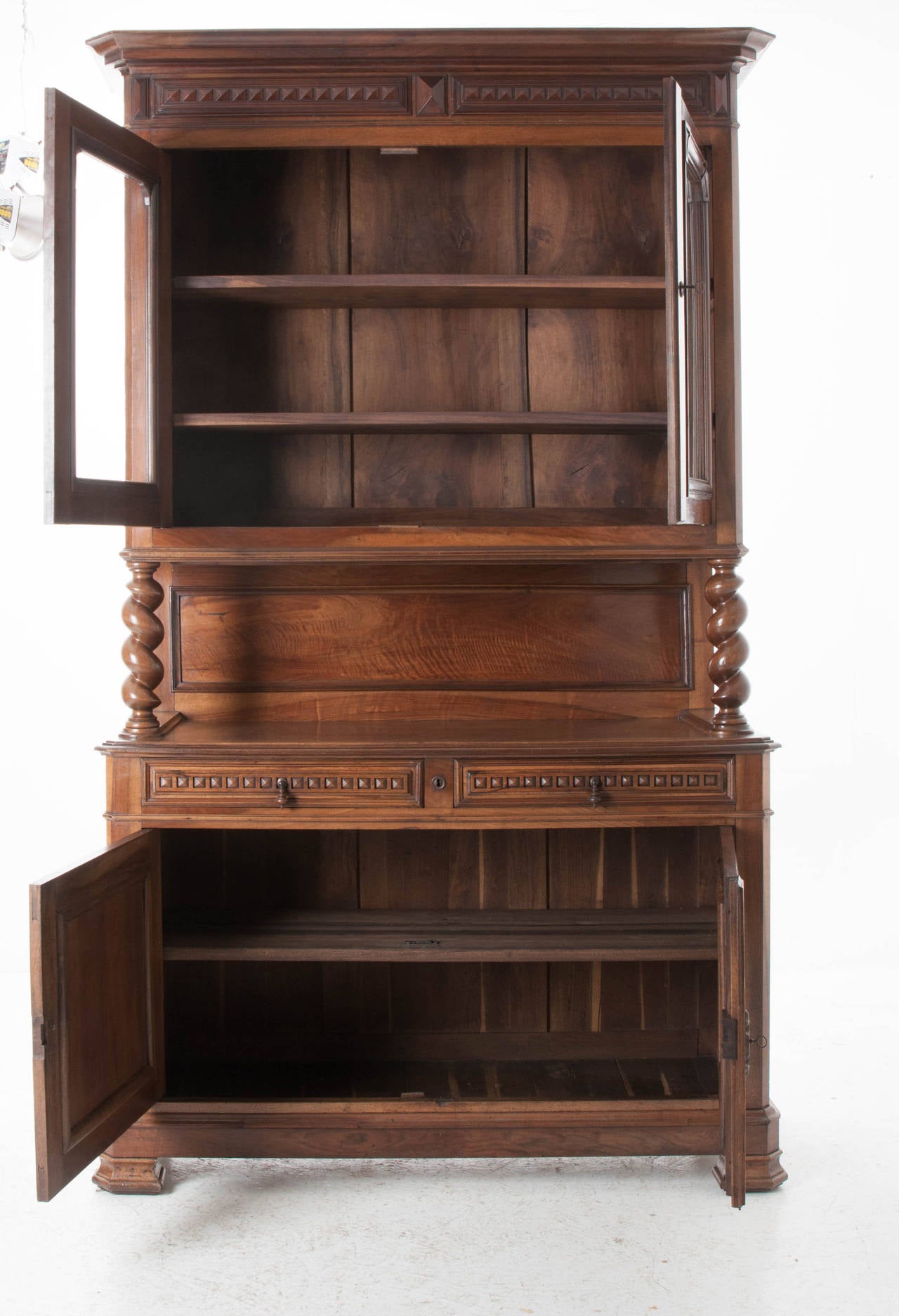 French Walnut Buffet A Deux Corps 3