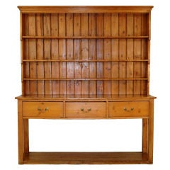 19th Century English Pine Pot Board Dresser