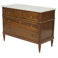 20th Century French Walnut Louis XVI Style Commode