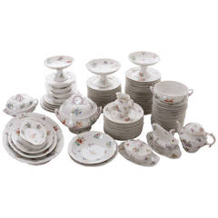French 19th Century Floral 102 Piece Dinner Service 5