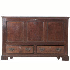 English Oak Trunk with Drawers