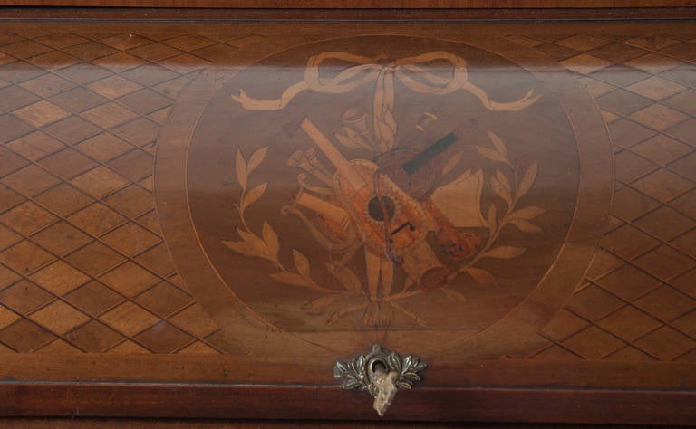 19th Century French Louis XVI Inlay and Mahogany Lady's Desk