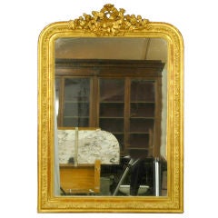 19th C. French Louis XVI Style Gold Gilt Mirror