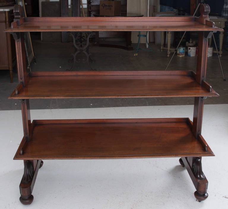 French 19th Century Regency Mahogany Whatnot Server
