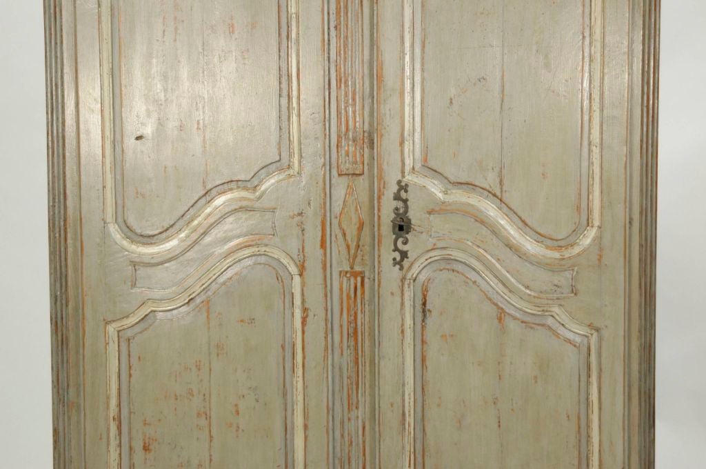 19th Century 19th c. French Painted Armoire From Bordeaux