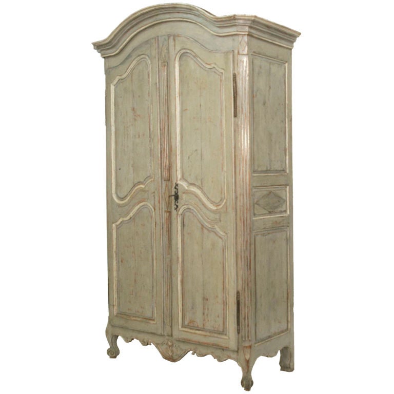 19th c. French Painted Armoire From Bordeaux