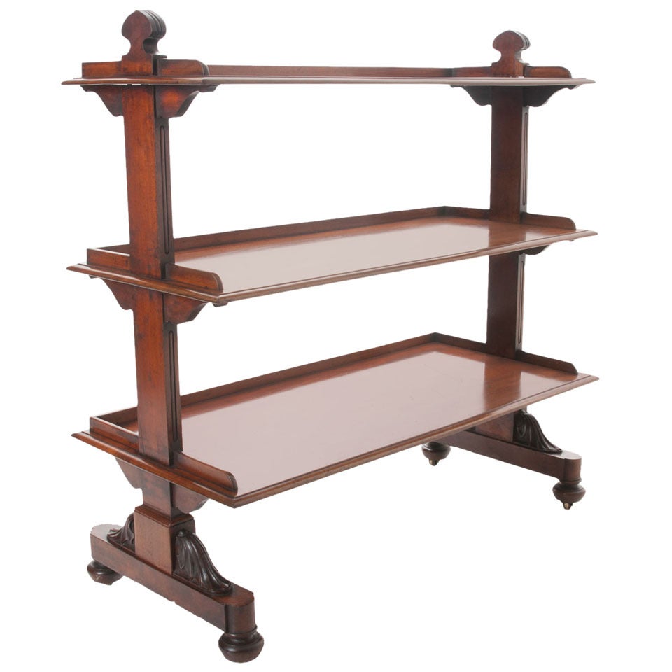 French 19th Century Regency Mahogany Whatnot Server