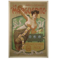 French Art Nouveau Period Pasta Poster by Cesare Simonetti, Early 1900s