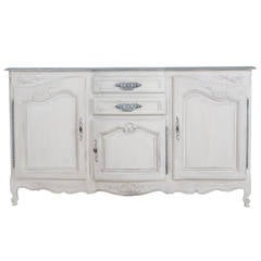 French 20th Century Louis XV Style Painted Oak Enfilade