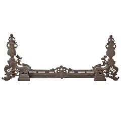 French 19th Century Bronze Fireplace Fender
