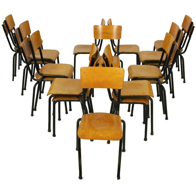 20th C. French School House Chairs at 1stDibs