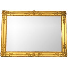 19th C. French Gold Gilt Mirror