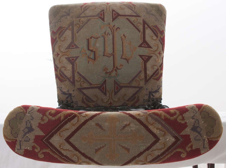 French 19th Century Ebonized Wood & Tapestry Prie Dieu 3
