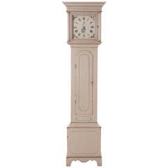 English 19th Century Regency Tall Painted Case Clock