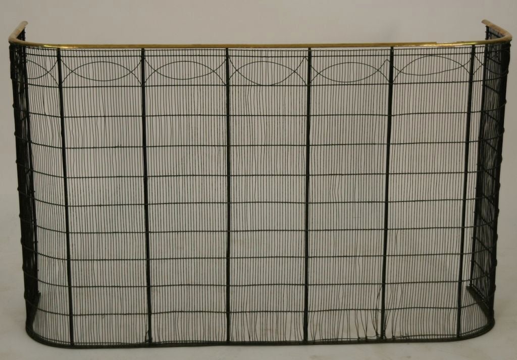 19th C. English Metal & Brass Nursery Guard