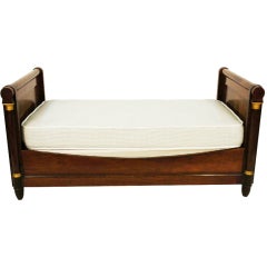19th Century French Burled Walnut Louis Philippe Day Bed