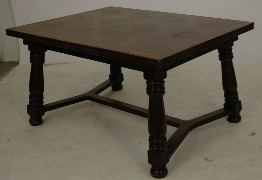 19th C French Oak Draw Leaf Table