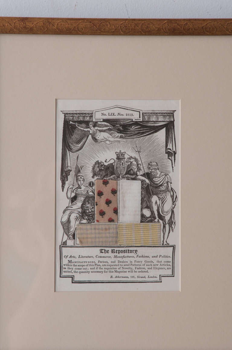 Ensemble de 4 estampes anglaises du 19ème siècle, The Repository Bon état - En vente à Baton Rouge, LA