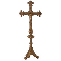 Antique French 19th Century Crucifix from a Church Altar