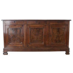 Antique French 19th Century Louis Philippe Burled Walnut Enfilade