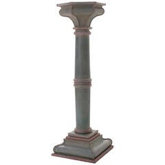 French Painted Zinc Baptismal Font