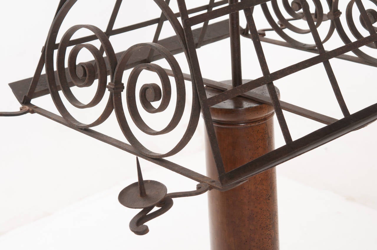 Late 19th Century French 19th Century Mahogany and Iron Religious Lectern