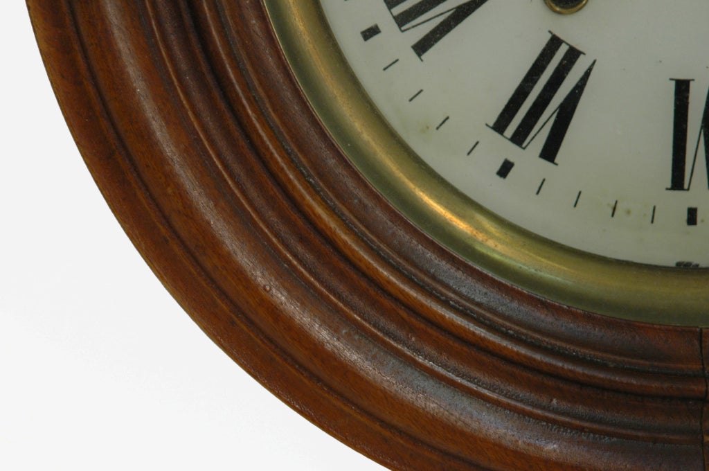 English 19th Century Round Wall Clock 1