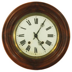 English 19th Century Round Wall Clock