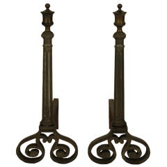 French 20th Century Iron
Brass Andirons French 20th Century Iron
Brass Andirons