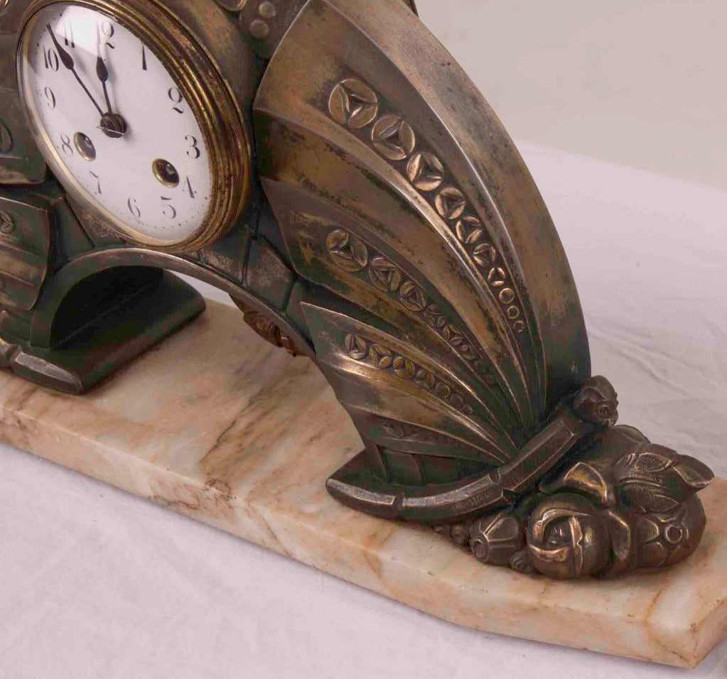 19th Century Art Nouveau Clock Set