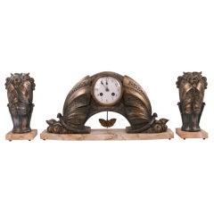 Art Nouveau Clock Set