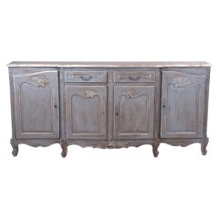 French Louis XV Style Painted Oak Enfilade