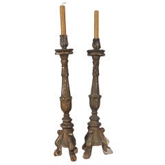Pair of 18th Century Italian Candlesticks
