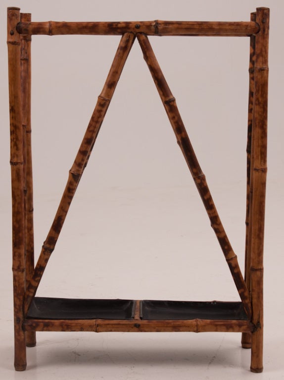 Stylish bamboo umbrella stand from the early 1900's.