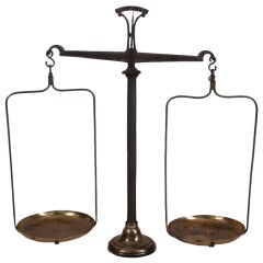 French 19th Century Brass & Cast Iron Balance Scale