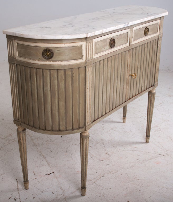 Swedish Style Painted Demilune Server