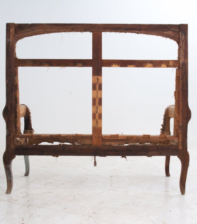French 19th Century Stripped Banquette 3