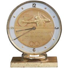 Extremely Rare Art Deco NY Port Authority Clock with Nude Male