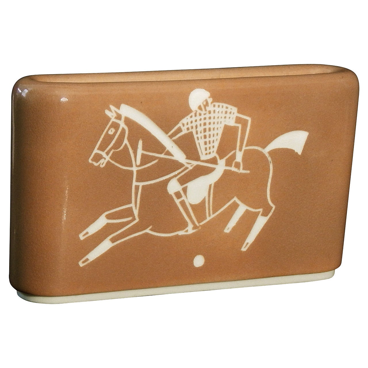 "Polo Player, " Iconic Art Deco Vase by Waylande Gregory, 1930s