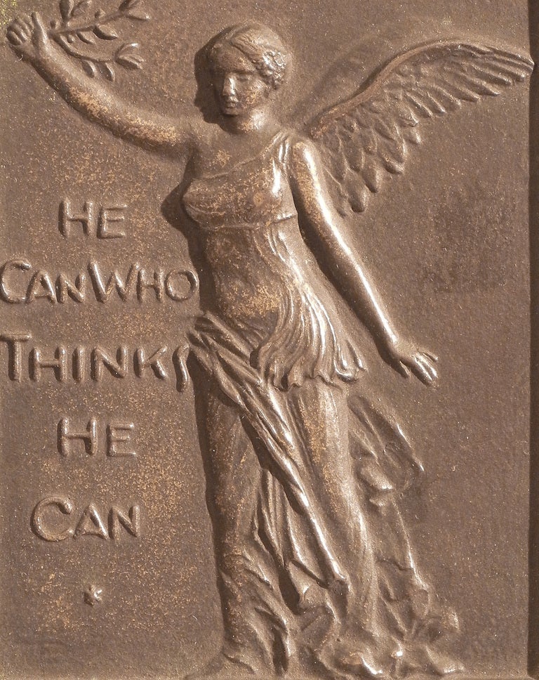 Diese vom Woodson K. Woods Award Committee in Auftrag gegebene und 1925 an N. Neprude verliehene Bronzetafel mit Flachrelief würdigt die Worte von Orison Swett Marden, der 1908 