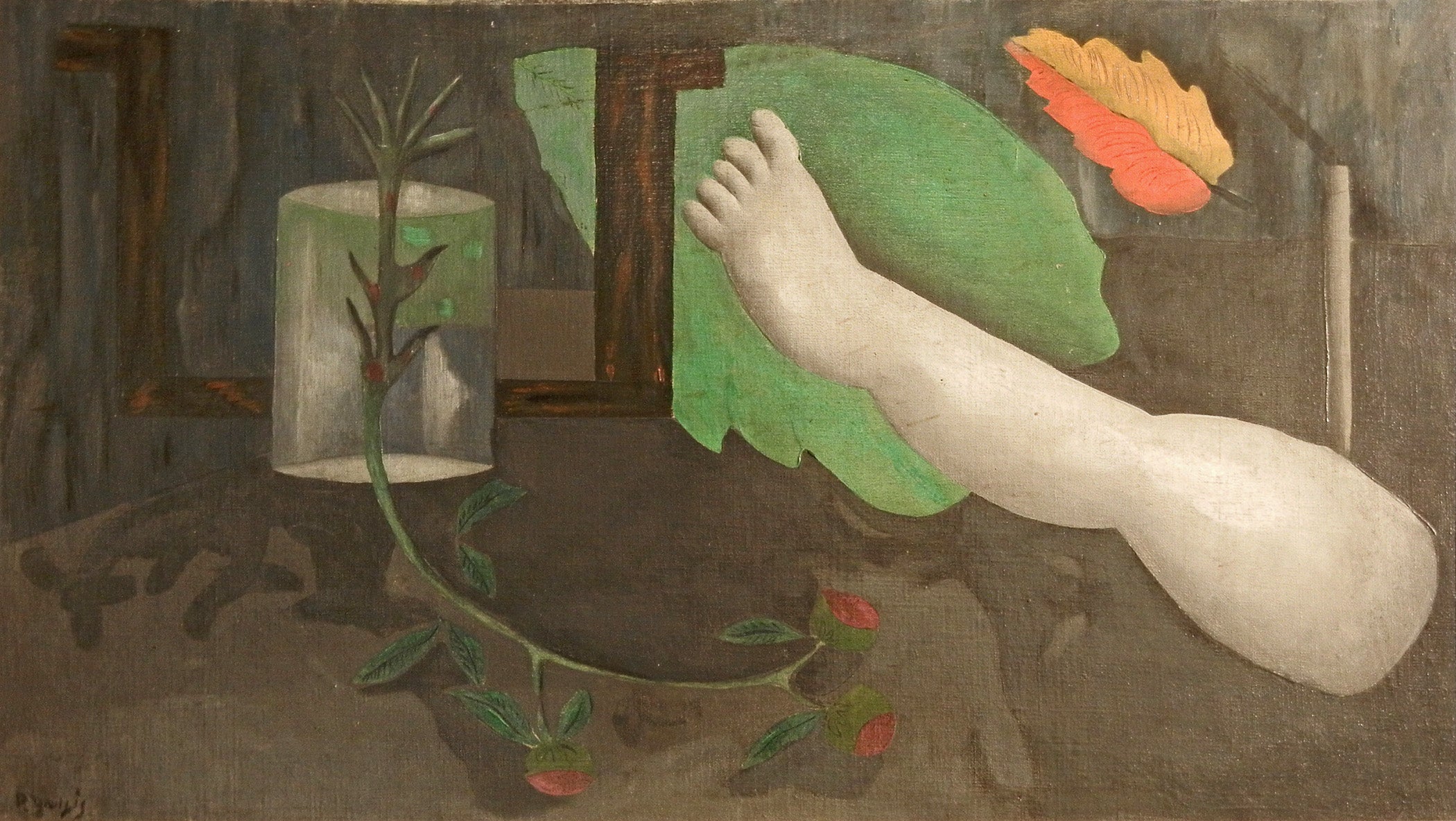 "Leg and Leaf, " Important Surrealist Painting by Gaulois, MOMA