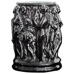 "Greek Frieze, " Rare Vase with Male Nudes by Louise Abel for Rookwood