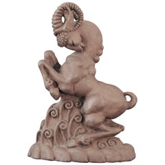 "Rearing Goat, " Highly Stylized Art Deco Sculpture, Cleveland School