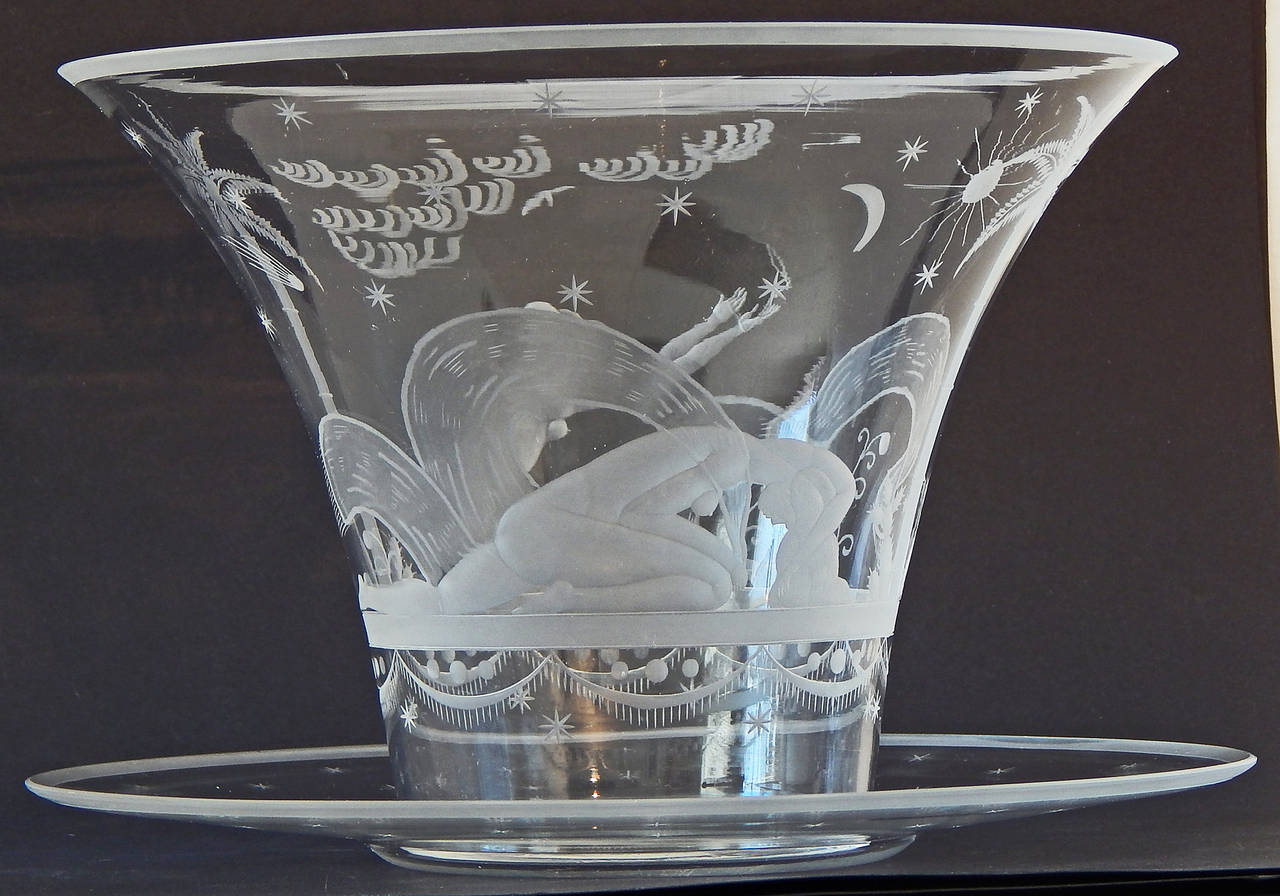 Supplication To Sun And Moon Tour De Force Art Deco Vase