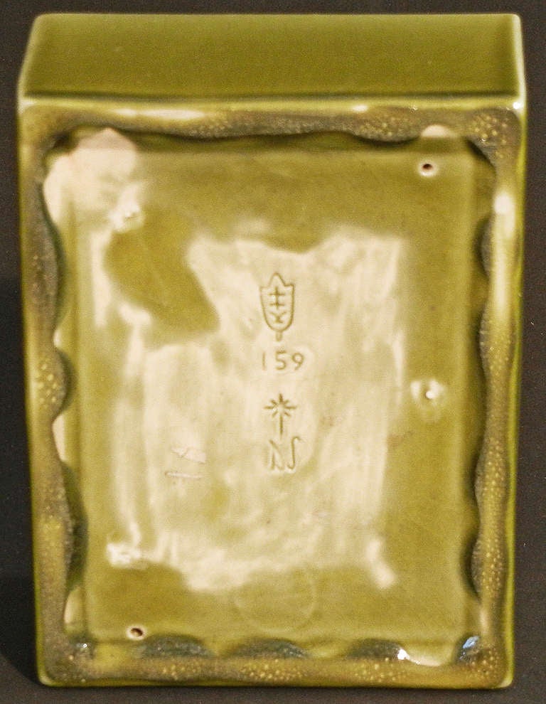 American Rare, Important Art Deco Porcelain Box by Kenton Hills For Sale