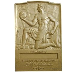 Striking Art Deco Plaque with Nude Male by Goodrich