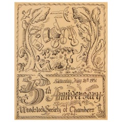 colony drawings "Woodstock Society of Chambers, " Important Art Colony Drawing, 1951