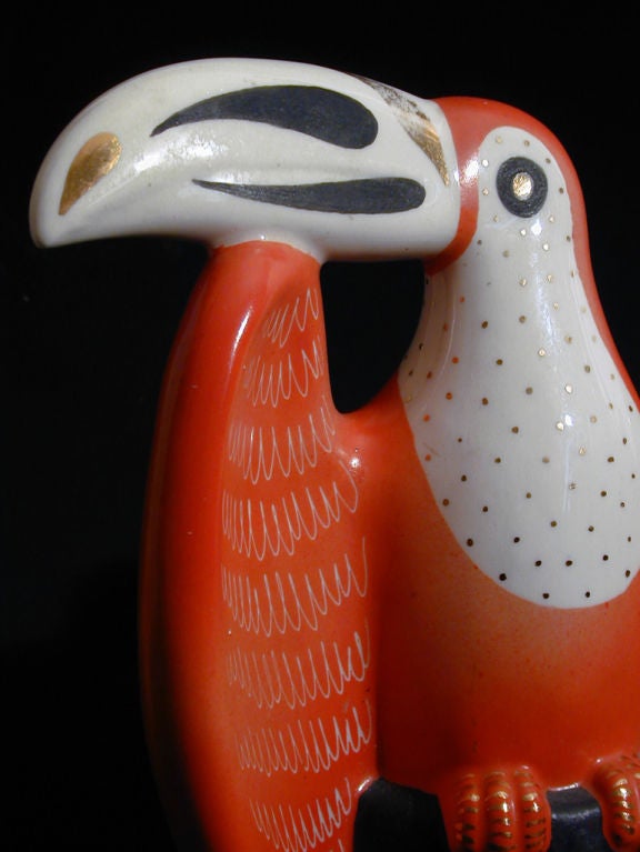 American Rare, Brilliantly-Glazed Toucan by Waylande Gregory, 1950s